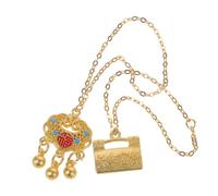 ERINGOGO 2pcs Jewelry Doll Neck Chain Doll Pendant Necklace Necklace Miniature The Chain Mini Stuff Childrens Jewellery Mini Accessories Jewelry Golden