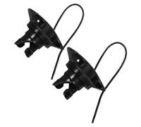 ERINGOGO 2Pcs Kayak Air Valve Adapter with String Inflatable Boat Air Valve Cover Caps for Canoe Dinghy Paddle Board Replacement Black Tpu for Outdoor Water Sports