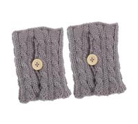 ERINGOGO 2pcs Knitted Wool Cup Covers for Hot and Cold Drinks Reusable Sweater Mug Sleeves with Heat and Cold Protection Cozy Gray Yarn Sleeve Protectors for Glass Cups