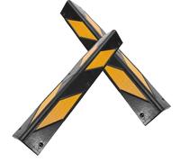 ERINGOGO 2pcs L-shaped Rubber Corner Guards with Reflective Strips 60cm X 10cm X 7cm 8mm Garage Wall Protector for Parking Garages and Underground Car Parks Anti-collision Column and Wall