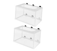 ERINGOGO 2pcs Large Fish Breeder Net for Aquarium with Suction Cups Isolation Hatchery Box for Fry Separation and Protection for Fish Tank Breeding and Survival Enhancement
