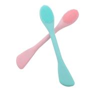 ERINGOGO 2pcs Manual Silicone Face Brush for Deep Pore Cleansing and Exfoliating Dual Head Facial Cleansing Brush for Blackhead Removal and Skin Massage Suitable for Sensitive Skin