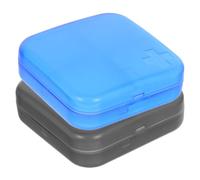 ERINGOGO 2pcs Medicine Dispenser Portable Multi-Grid Medicine Organizer Large Capacity Plastic Case with Simple and Pretty Design Well Protected Easy to Use and Carry for Travel Daily Use