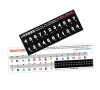 ERINGOGO 2pcs Melodica Keyboard Stickers for Keys Music Note Labels for Beginners and Lightweight Instrument Supplies Read Pitch Patches for Student Practice