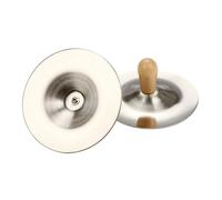 ERINGOGO 2Pcs Metal Finger Cymbals with Wooden Handles for Hand Percussion Instrument for Band Orchestra and Performances Musical to Develop Hearing and Rhythm Skills
