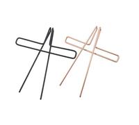 ERINGOGO 2pcs Metal Music Note Clips Rose Gold Black Music Book Clamps Hollow Design for Firm Score Holding Stands Suitable for Musicians of All Ages