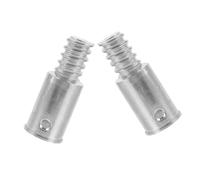 ERINGOGO 2pcs Metal Threaded Handle Tips for Extension Poles American Screw Adapter Replacement Parts for Metal Broom Mop Brush Handles Secure Threaded Connection for Cleaning Tools