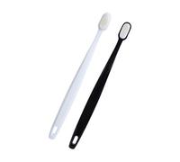 ERINGOGO 2pcs Micro Nano Soft Bristle Toothbrush Set for Pregnant Women Gentle Oral Care Tools with Flexible Fine Hair Deep Teeth Cleaning Black and White