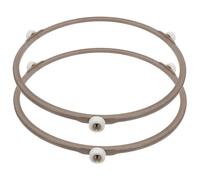 ERINGOGO 2pcs Microwave Turntable Rings Replacement with Plastic Oven Plastic Support Stand Wheel for Rapid Heating, Sturdy Turntable Holder for Home Microwave Use