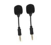 ERINGOGO 2pcs Mini Microphone Noise Reduction for Live Singing In-line Microphone Compatible Phone for Recording and Streaming