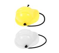 ERINGOGO 2pcs Mini Reptile Hats with Lanyard for Snakes and Lizards Adorable Crawl Pet Cosplay Helmet Plastic Safety Cap for Photo Events and Parties Yellow White