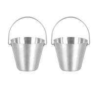 ERINGOGO 2Pcs Mini Stainless Steel Egg Rack for Steamed Eggs Household Storage Bucket Suitable for Refrigerator Use