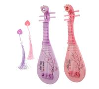 ERINGOGO 2pcs Miniature Simulation Pipa Musical Instruments for Realistic Chinese Lute Models Traditional National Stringed Instrument Decor for Dollhouse Inspire Musical Interest and