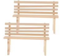 ERINGOGO 2Pcs Miniature Wooden Chair Model Micro Landscape Decor for Fairy Gardens Dollhouses and Photography Props Charming Furniture Decoration for Imagination and DIY Projects