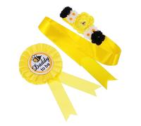 ERINGOGO 2pcs Mommy and Daddy Belly Sash Badge Shower Polyester Material Waist Belt Keepsake Corsage Photo Props for Expecting Parents