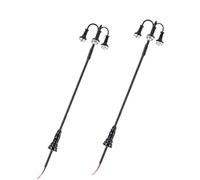 ERINGOGO 2pcs Moss Decorative Lamp Outdoor Railway LED Street Lights Model Making Architectural Simulation Street Lighting Model Railroad Lights Model Street Light Stainless Steel Plus Abs