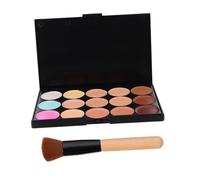 ERINGOGO 2pcs Multi Shade Concealer Palette with Brush Natural Finish Cream Makeup Kit for Photo Makeup and Everyday Use Sweat Face Concealer for All Skin Tones