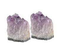 ERINGOGO 2pcs Natural Amethyst Ore Stones Irregular Mineral Specimens for Geology Study Desktop Decoration and Jewelry Making Gift Collection