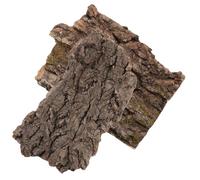 ERINGOGO 2pcs Natural Cork Bark Reptile Ornament Terrarium Landscape Decor for Bearded Dragons Geckos with Hiding Hut Pet Habitat Accessory