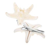 ERINGOGO 2pcs Natural Handmade Five Pointed Sea Star Hair Clips Beach Hairpins for Women Unique Hair Pins for Party Prom and Daily Accessories