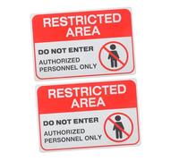 ERINGOGO 2pcs No Entrance Sign Metal Warning Plates for Indoor Outdoor Use with Pre Drilled Weatherproof Personnel Only Safety Signs for Restricted Areas Clear Do Not Enter Message