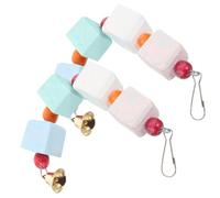 ERINGOGO 2pcs Parrot Chew Bird Cage Accessories Mineral Bite String for African Greys Macaws Cockatiels Hanging Plaything Random Color Random Color