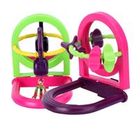 ERINGOGO 2pcs Parrot Toys for Caged Birds Bird Perch Mirror Training Stand Bite-resistant Cockatiel Toy Decorative Random Color