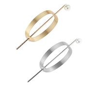 ERINGOGO 2pcs Pearl Hairpins Alloy Hair Forks Fashion Hair Chopsticks for Boho Wedding Guest
