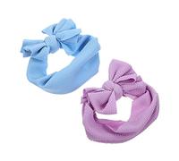 ERINGOGO 2Pcs Pet Party Bow Headband for Dogs and Puppies Decorative Dog Bow Hat in Purple and Blue Comfortable Pet Headwear for Daily Wear Photography and Festival Cosplay