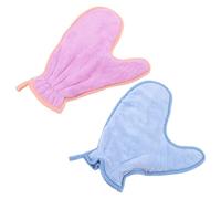 ERINGOGO 2pcs Pet Quick Drying Towels with Soft Grooming Gloves for Cats and Dogs Super Absorbent Bath and Paw Cleaning Mitts Gentle Massage Spa Gloves for Fast Coat Drying and Pet Hygiene