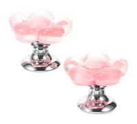 ERINGOGO 2pcs Pink Resin Toilet Flush Replacement Buttons Sturdy Flower Toilet Button Helper Replacement