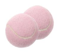 ERINGOGO 2Pcs Pink Rubber Tennis Balls Lightweight Training for Beginner Practice Tennis Skills Serve Volley Groundstroke