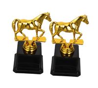 ERINGOGO 2pcs Plastic Gold Horse Trophy Awards Lightweight Party Favors and Sports Competitions Versatile Indoor Outdoor Reward Cups for School Classroom and Birthday Celebrations