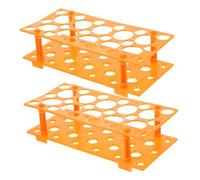 ERINGOGO 2pcs Plastic Test Tube Holder Rack for Laboratory Use Detachable Tube Stand with Hollow Design for Easy Drainage Lightweight Lab Storage for Microcentrifuge and Random Color