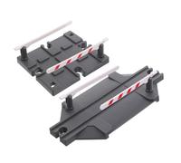 ERINGOGO 2pcs Plastic Train Barricade Accessories for Railway Track Expansion Easy Installation Barrier Railings for City Train Station Platform Enhances Creative Play and Spatial Skills