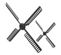 ERINGOGO 2pcs Plastic Windmill Leaves Garden Windmill Parts Replacement Accessories Outdoor Waterproof Resin Blades for Yard and Patio Decor 41x41cm Large + 20.5x20.5cm Small Set