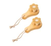 ERINGOGO 2pcs Plum Blossom Manual Face Scrubber Soft Bristles Gentle Facial Cleansing Brush for Deep Pore Cleaning Skin Care Accessories for Women Home and Travel Use