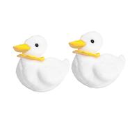 ERINGOGO 2Pcs Plush Duck Key Chain Charm Soft Stuffed Animal Pendant for Women Squeeze Stress Relief with Stitching Cute Bag Accessory Valentines Day and Birthdays