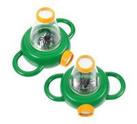 ERINGOGO 2pcs Portable Insect Observation Box with Built in Magnifying Viewer for Sturdy Plastic Explorer Kit for Catching and Observing Insects Plants and Rocks Educational