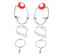 ERINGOGO 2pcs Portable Silicone Wine Bottle Stopper with Swing Clip Sealed Beer and Wine Sealer Plug for Standard Swing Bottles Easy Open and Close Preserve Carbonation and Freshness