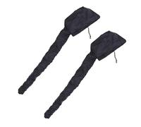 ERINGOGO 2pcs Portable Thermal Conditioning Hats for Deep Hair Care Black Steamer Caps Elastic Connection for Salon Use and Home Treatments