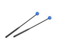 ERINGOGO 2Pcs Professional Marimba Mallets Durable Xylophone Hammers for Beginners with Smooth Surface Comfortable Grip Black Rod Blue Rubber Head