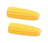ERINGOGO 2Pcs Puppy Bite Resistant Latex Corn Dog Molar Chew Plaything for Teeth Cleaning Safe Non Toxic Pet Plaything to Satisfy Natural Instinct and Reduce Destructive Behavior