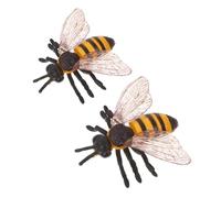ERINGOGO 2pcs Realistic Bee Figurines for Educational Portable Insect Models for Science Projects Cake Toppers Early Learning Fun for Birthday Gifts