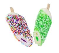 ERINGOGO 2Pcs Realistic Fake Ice Cream Display Props for Wedding Party Table Decoration Simulation Popsicles Models for Photo Shoots and Shop Displays Purple Green Without Magnets