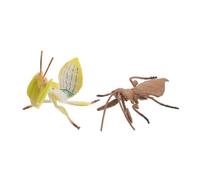 ERINGOGO 2PCS Realistic Praying Mantis Figurines Plastic Micro Landscape Decor Educational Nature Exploration for Garden and Home Science Learning Models