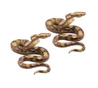 ERINGOGO 2pcs Realistic Snake Figures Educational Reptile Models for Interactive Science Learning and Wildlife Exploration Faux Snakes for Home School Museum Play and Halloween Decor