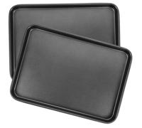 ERINGOGO 2pcs Rectangular Nonstick Baking Pan for Cakes Cookies Pies Smooth Edges Protect Fingers Easy-Clean Professional Kitchen Serving Tray for Home and Restaurant Use