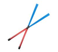ERINGOGO 2pcs Red Handle Blue Nylon Jazz Drum Brushes Bundle for Cajon Snare Drum Aluminum Alloy Percussion Sticks with Secure Stable Design for Jazz Percussionists and Beginners