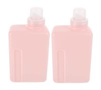 ERINGOGO 2pcs Refillable Laundry Liquid Dispenser Bottles Leakproof PE Plastic Square Containers with Precise Dose Control for Travel and Home Use Liquid Organizer
